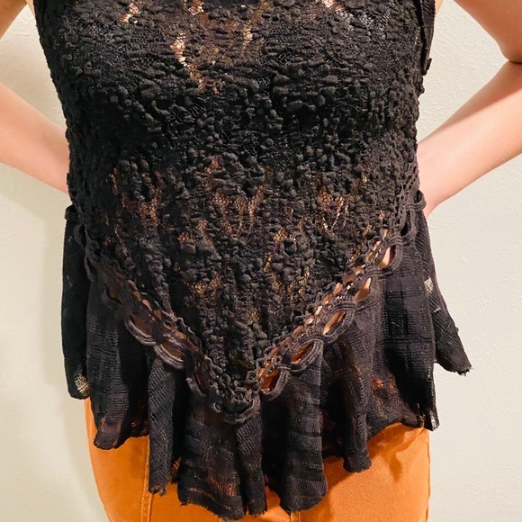 Free People lace  boho top - Picture 7 of 8